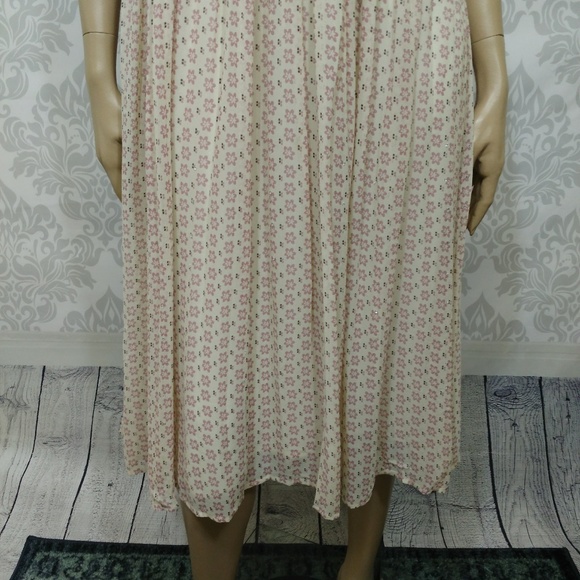 Ted Baker London Floral Glitter Silk Midi Dress Sleeveless  US Size 10 - Picture 4 of 8